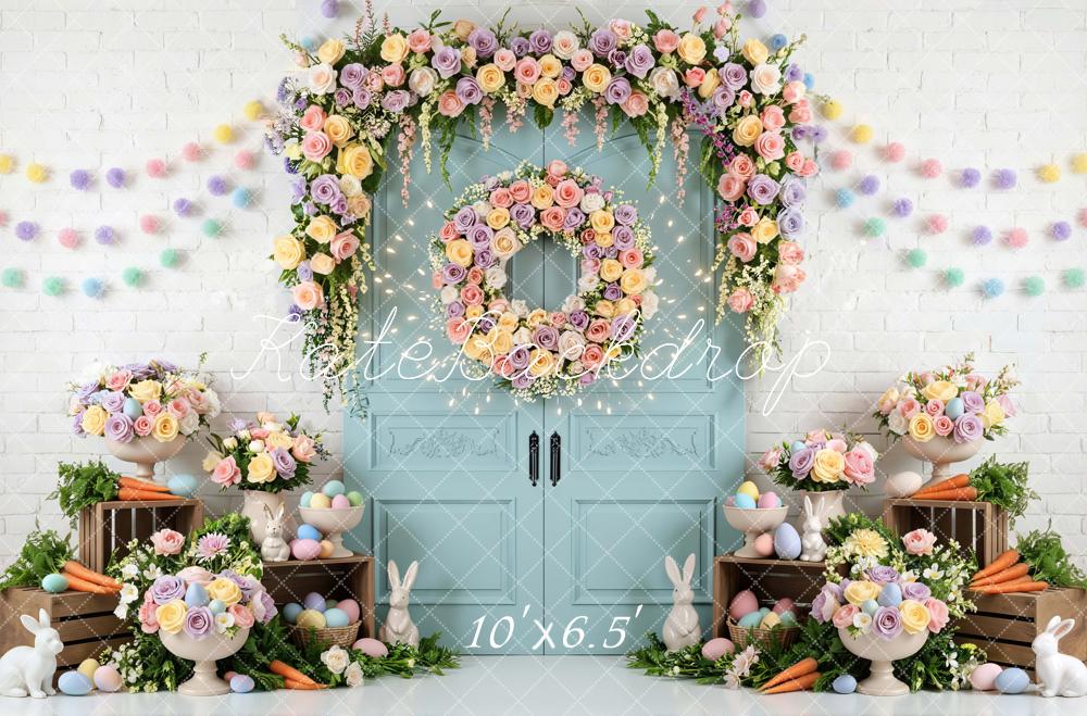 Kate Easter Bunny Garland Pastel Carrots Backdrop Designed by Mini MakeBelieve - Image 4