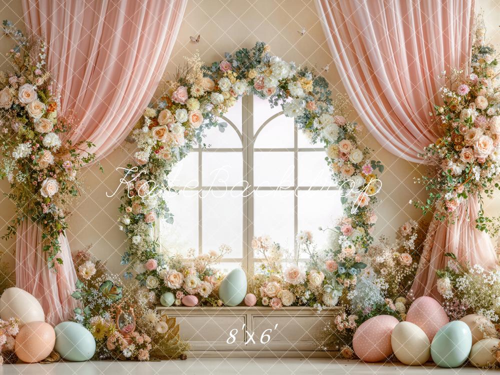 Kate Easter Bunny Garland Window Curtains Backdrop Designed by Emstselch - Image 3