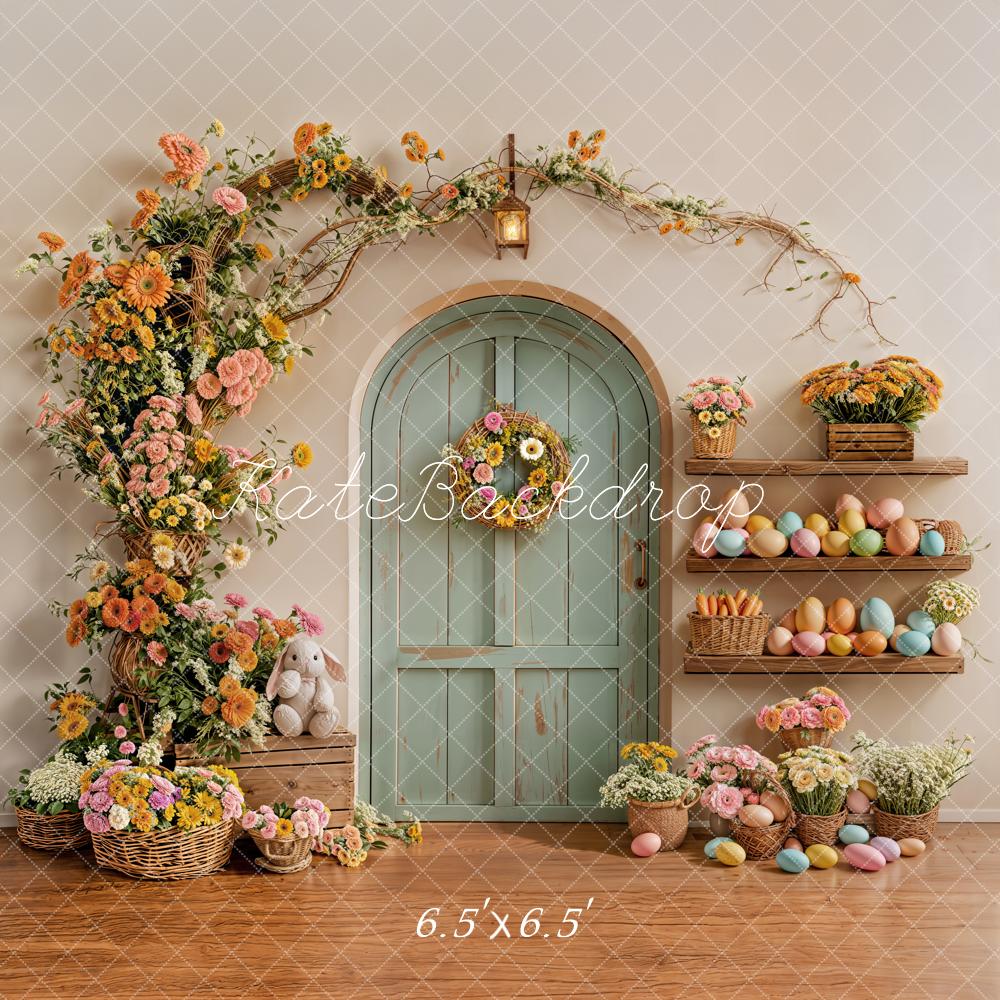 Kate Easter Bunny Garland Pastel Eggs Backdrop Designed by Emetselch - Image 2