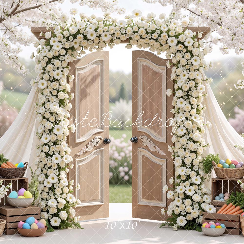 Kate Easter Bunny Garland Wooden Doors Backdrop Designed by Mini MakeBelieve - Image 7
