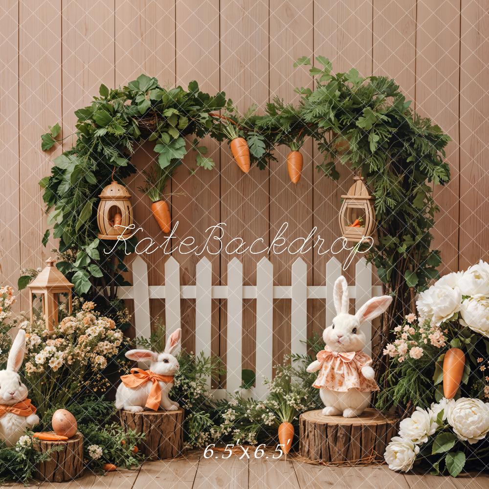 Kate Easter Bunny Greenery Arch Backdrop Designed by Emetselch - Image 3
