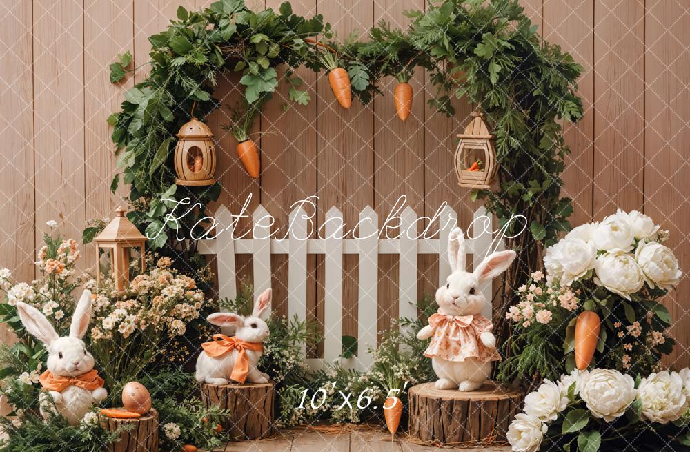 Kate Easter Bunny Greenery Arch Backdrop Designed by Emetselch - Image 5