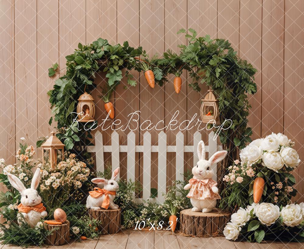 Kate Easter Bunny Greenery Arch Backdrop Designed by Emetselch - Image 6