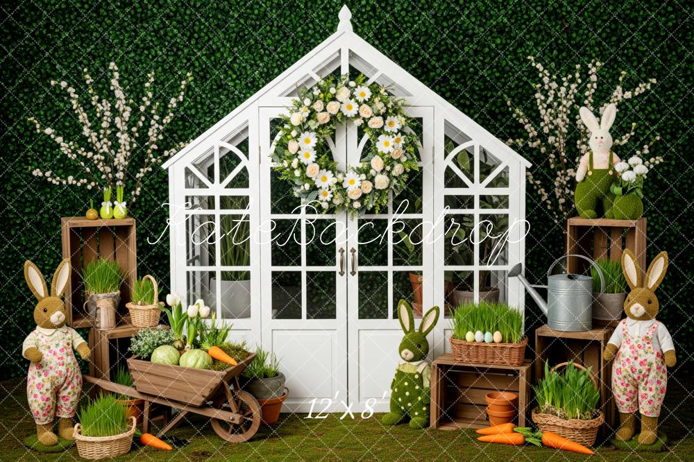 Kate Easter Bunny Greenhouse Carrots Fleece Backdrop Designed by Patty Robert - Image 4