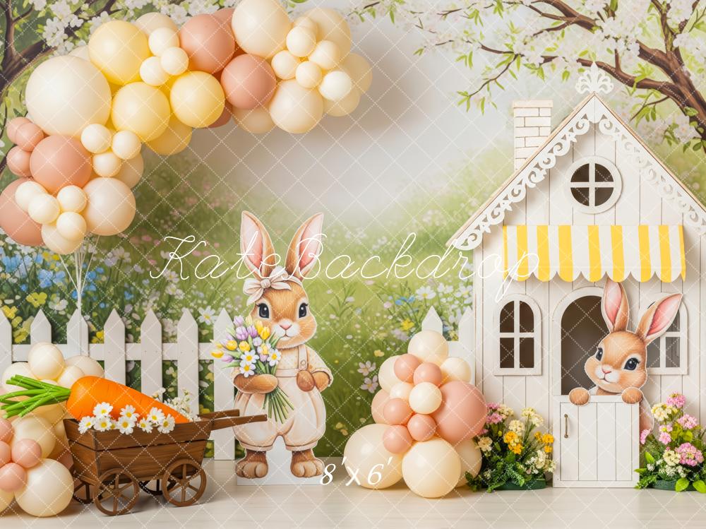 Kate Easter Bunny House Balloons Backdrop Designed by Patty Robert - Image 3