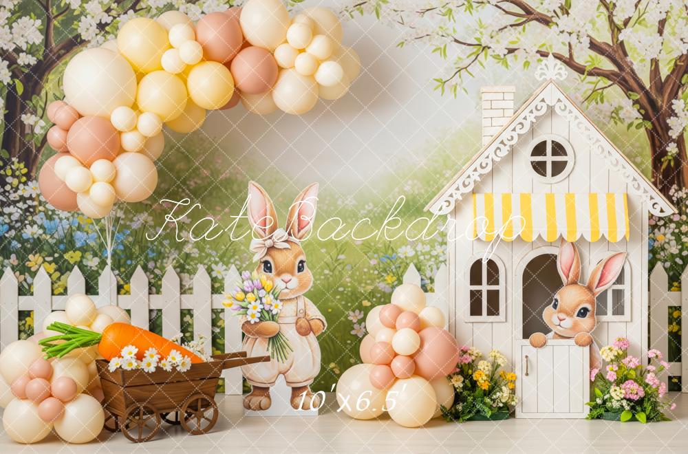 Kate Easter Bunny House Balloons Backdrop Designed by Patty Robert - Image 4