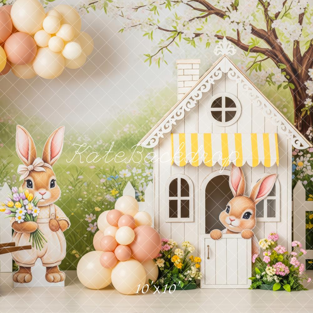 Kate Easter Bunny House Balloons Backdrop Designed by Patty Robert - Image 7