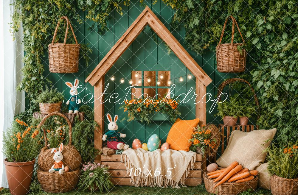 Kate Easter Bunny House Basket Blanket Backdrop Designed by Emetselch - Image 10