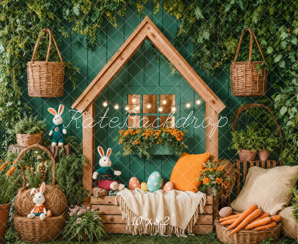 Kate Easter Bunny House Basket Blanket Backdrop Designed by Emetselch - Image 11