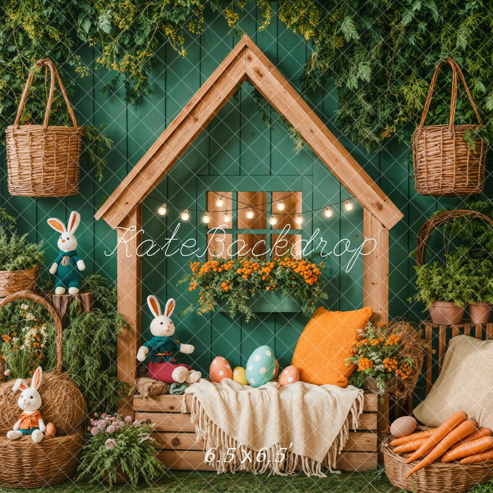 Kate Easter Bunny House Basket Blanket Backdrop Designed by Emetselch - Image 8