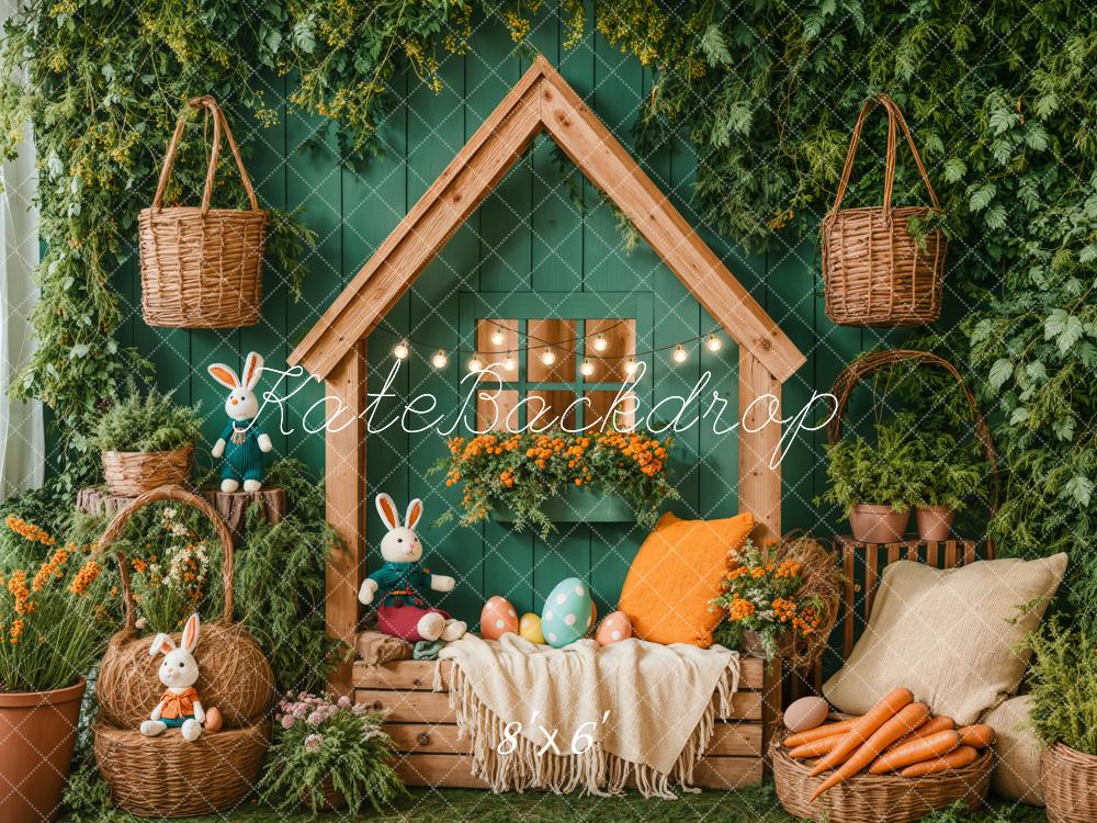 Kate Easter Bunny House Basket Blanket Backdrop Designed by Emetselch - Image 9