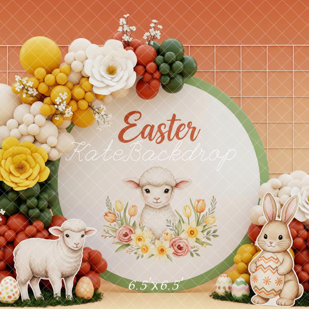Kate Easter Bunny Lamb Balloons Backdrop Designed by Patty Robert - Image 2