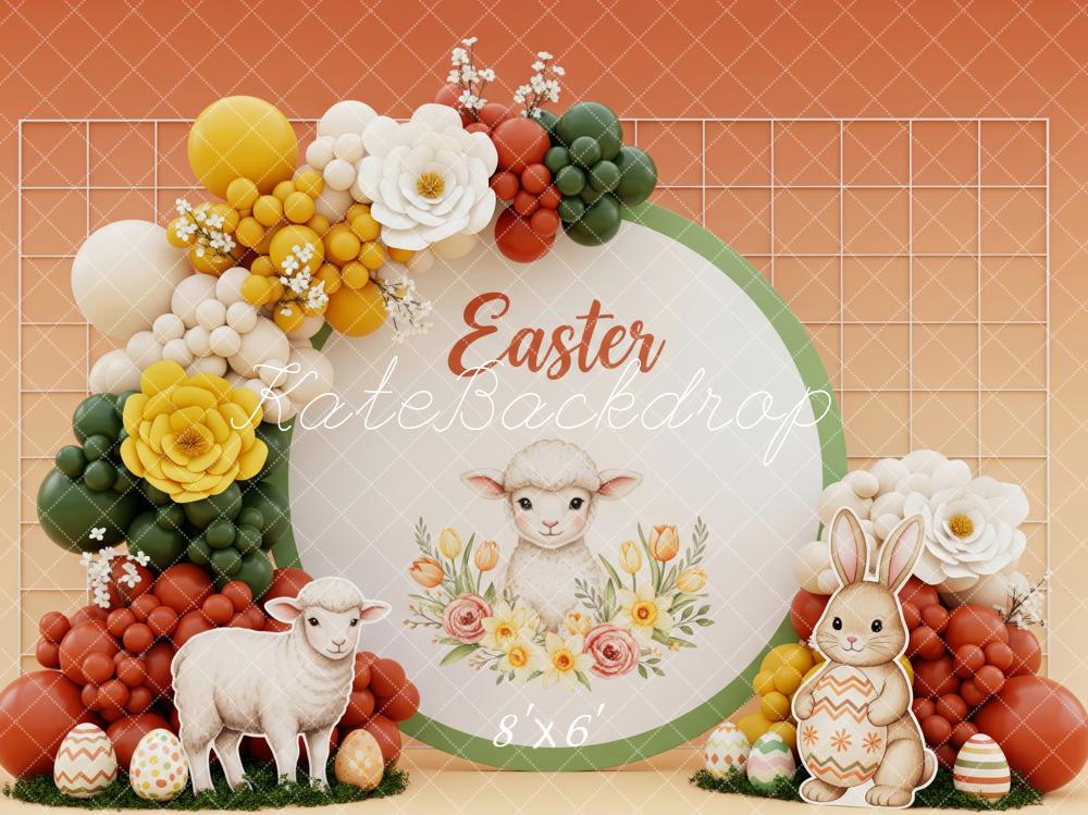 Kate Easter Bunny Lamb Balloons Backdrop Designed by Patty Robert - Image 3