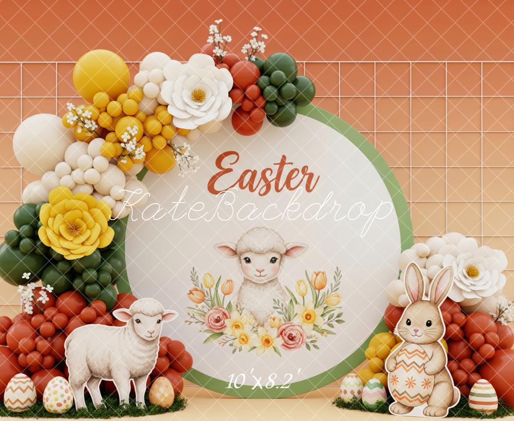 Kate Easter Bunny Lamb Balloons Backdrop Designed by Patty Robert - Image 6
