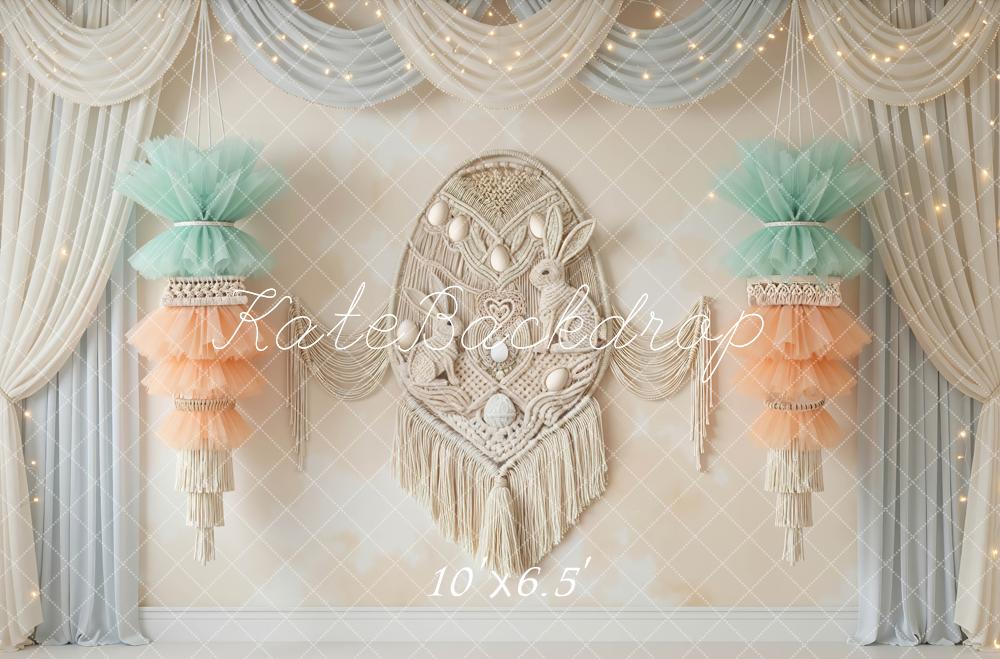 Kate Easter Bunny Macrame Eggs Drapes Backdrop Designed by Mini MakeBelieve - Image 4