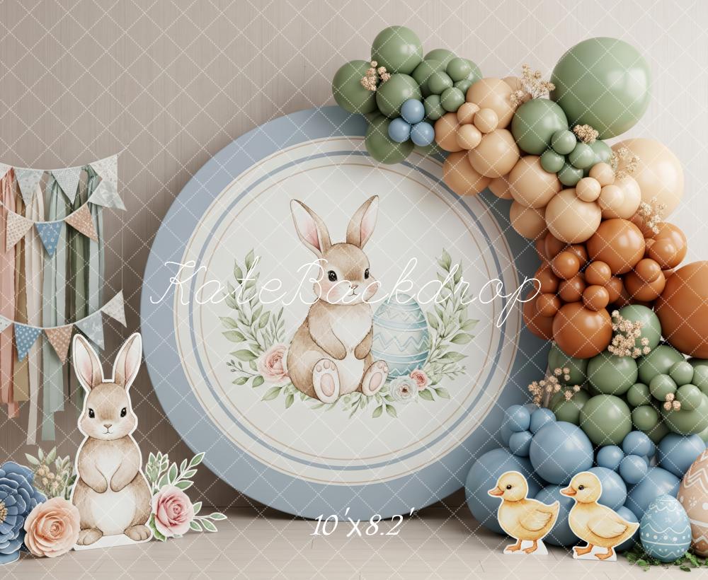 Kate Easter Bunny Pastel Balloons Eggs Backdrop Designed by Patty Robert - Image 6