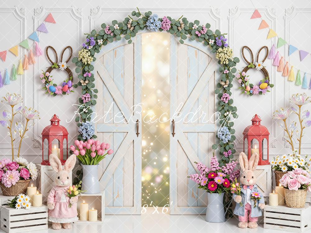 Kate Easter Bunny Pastel Barn Door Backdrop Designed by Mini MakeBelieve - Image 3