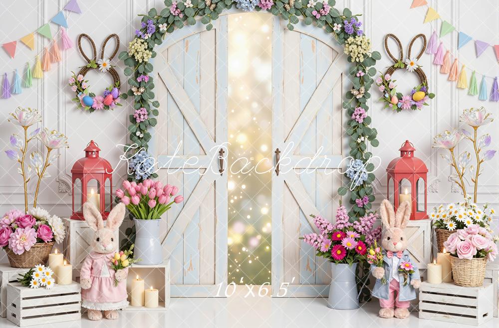 Kate Easter Bunny Pastel Barn Door Backdrop Designed by Mini MakeBelieve - Image 4