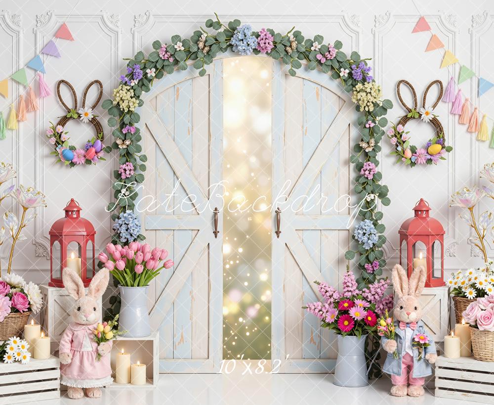 Kate Easter Bunny Pastel Barn Door Backdrop Designed by Mini MakeBelieve - Image 6