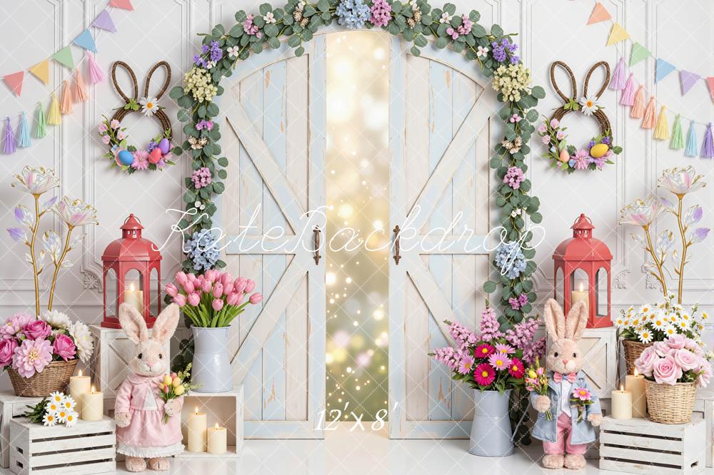 Kate Easter Bunny Pastel Barn Door Backdrop Designed by Mini MakeBelieve - Image 8