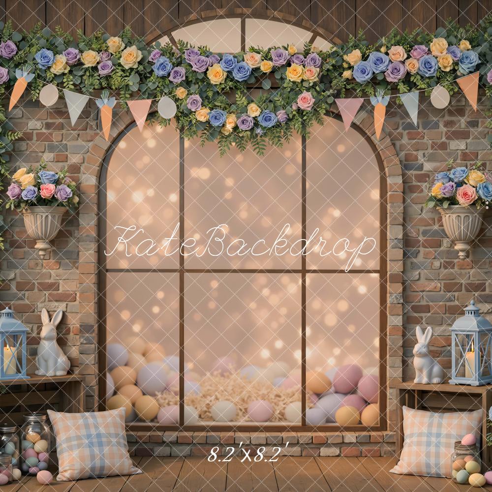 Kate Easter Bunny Pastel Eggs Floral Garland Backdrop Designed by Mini MakeBelieve - Image 5