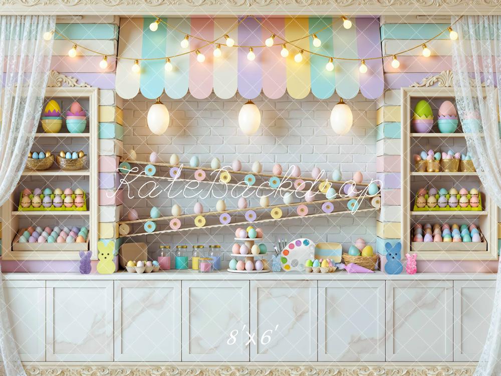 Kate Easter Bunny Pastel Eggs Shop Stall Backdrop Designed by Mini MakeBelieve - Image 3