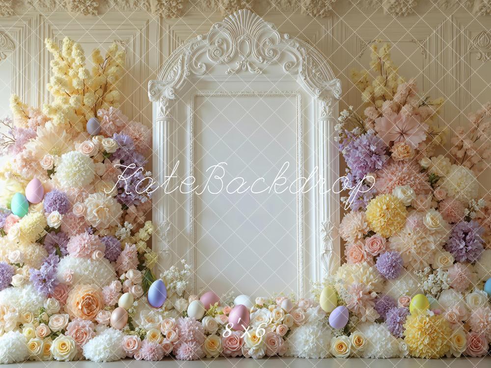 Kate Easter Bunny Pastel Floral Ornate Frame Backdrop Designed by Mini MakeBelieve - Image 3