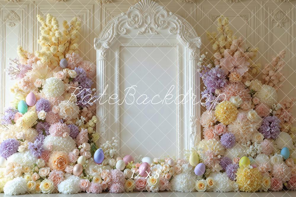 Kate Easter Bunny Pastel Floral Ornate Frame Backdrop Designed by Mini MakeBelieve - Image 8