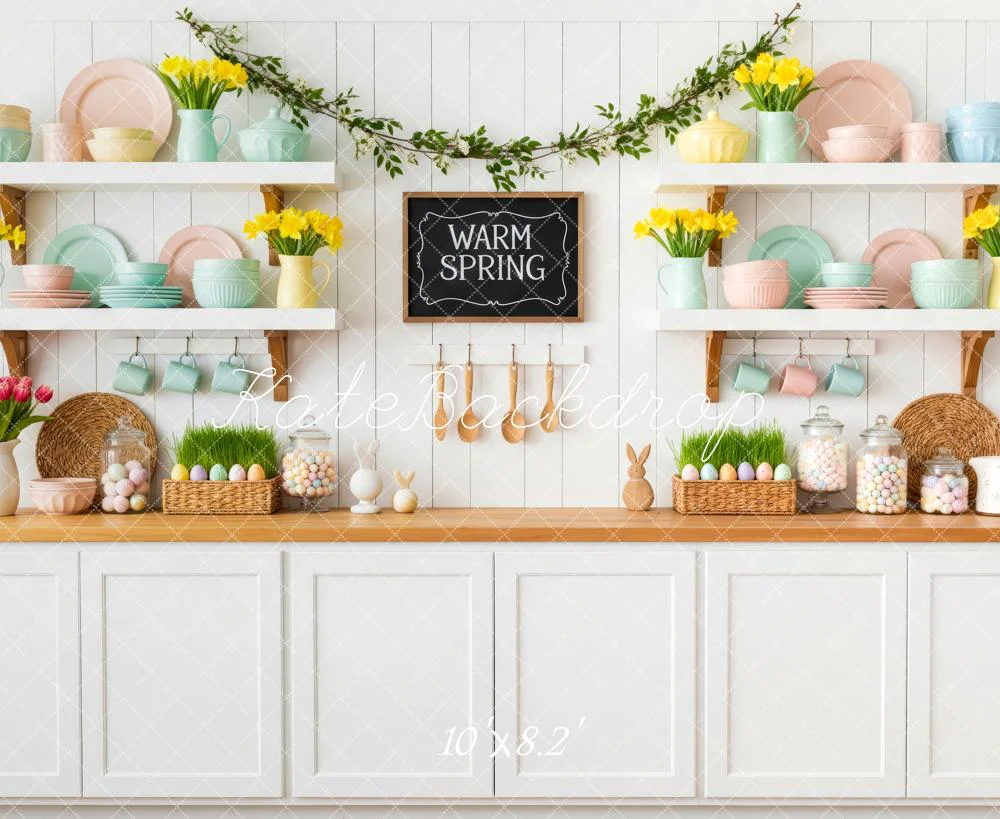 Kate Easter Bunny Pastel Kitchen Spring Backdrop Designed by Patty Robert - Image 6