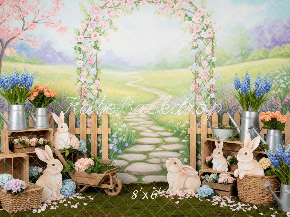 Kate Easter Bunny Pathway Garden Backdrop Designed by Patty Robert - Image 3