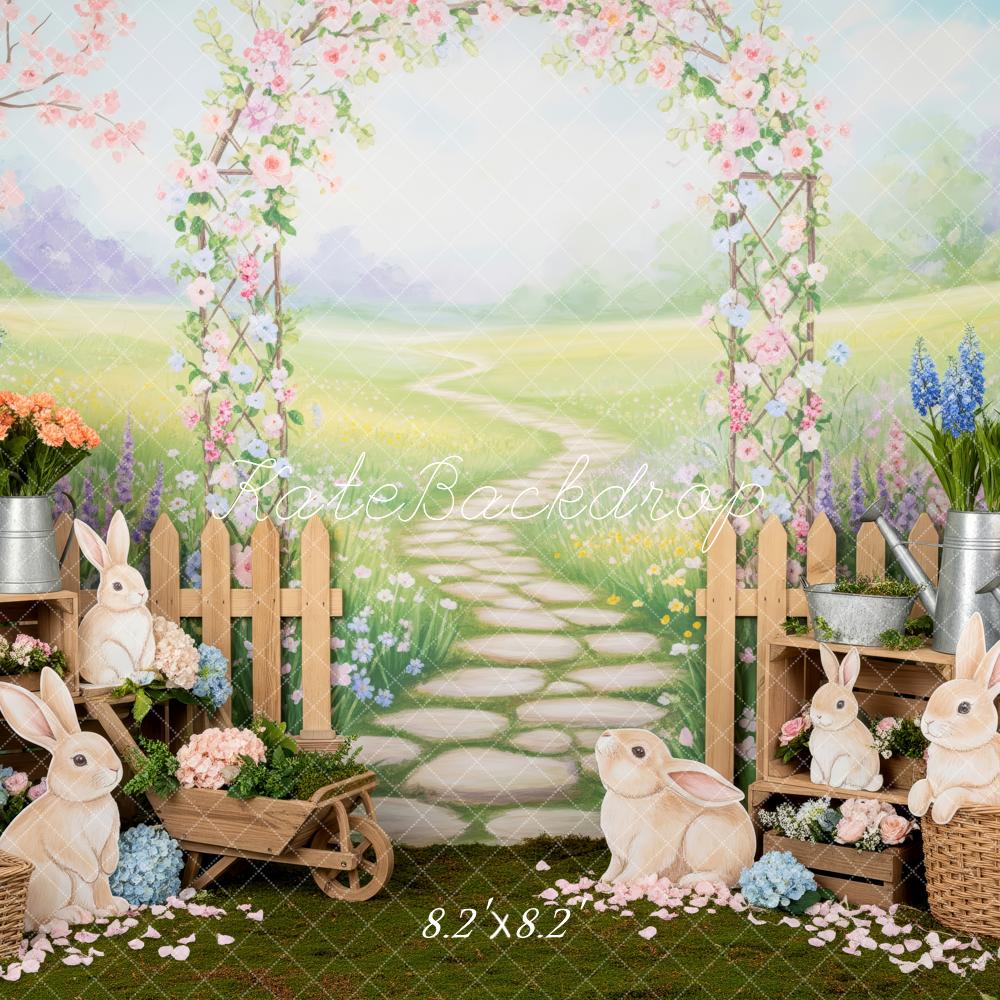 Kate Easter Bunny Pathway Garden Backdrop Designed by Patty Robert - Image 5