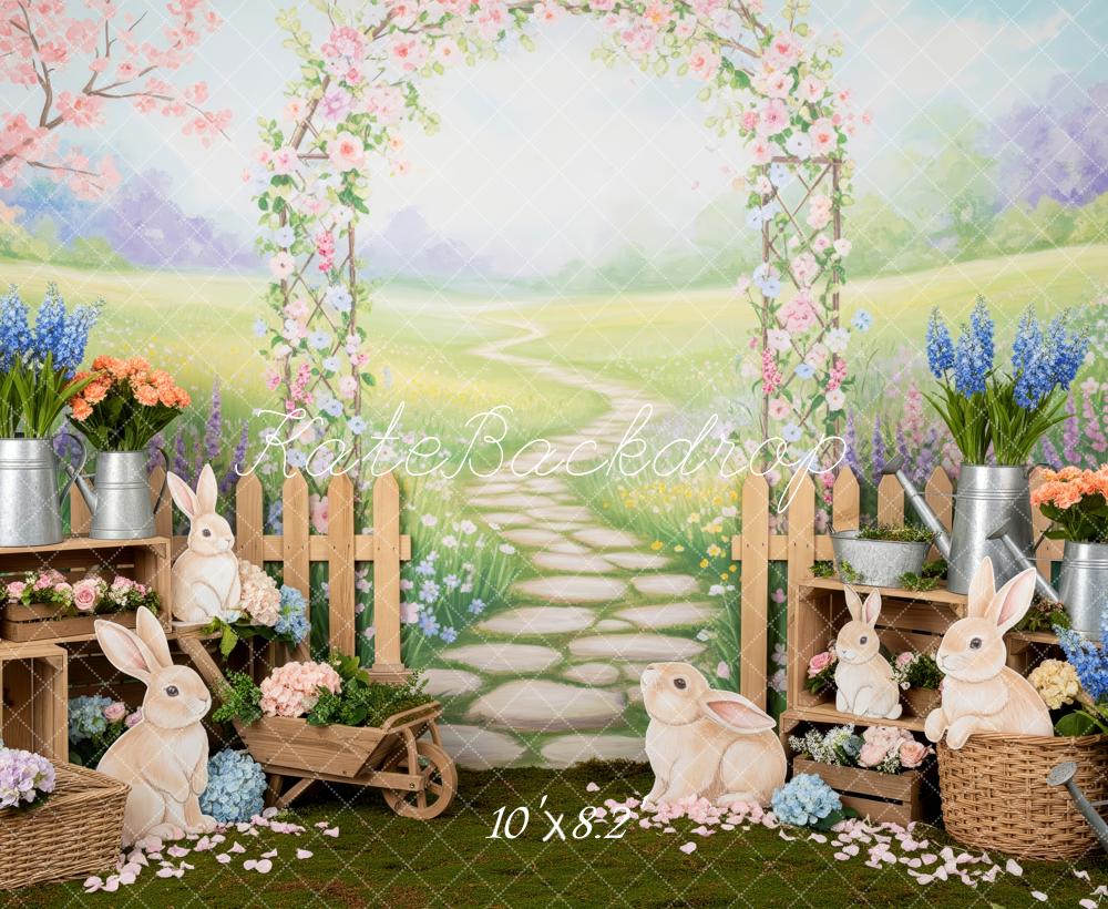 Kate Easter Bunny Pathway Garden Backdrop Designed by Patty Robert - Image 6