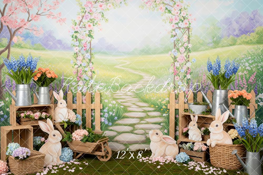 Kate Easter Bunny Pathway Garden Backdrop Designed by Patty Robert - Image 8
