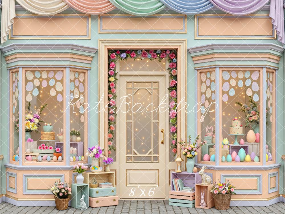 Kate Easter Bunny Shop Window Pastel Eggs Backdrop Designed by Mini MakeBelieve - Image 3