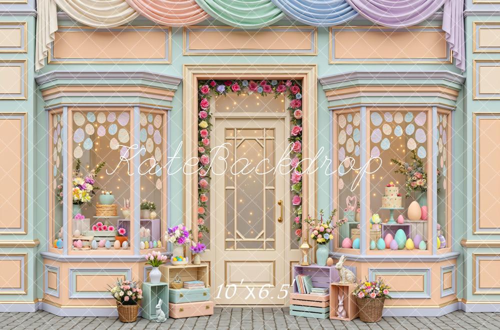 Kate Easter Bunny Shop Window Pastel Eggs Backdrop Designed by Mini MakeBelieve - Image 4