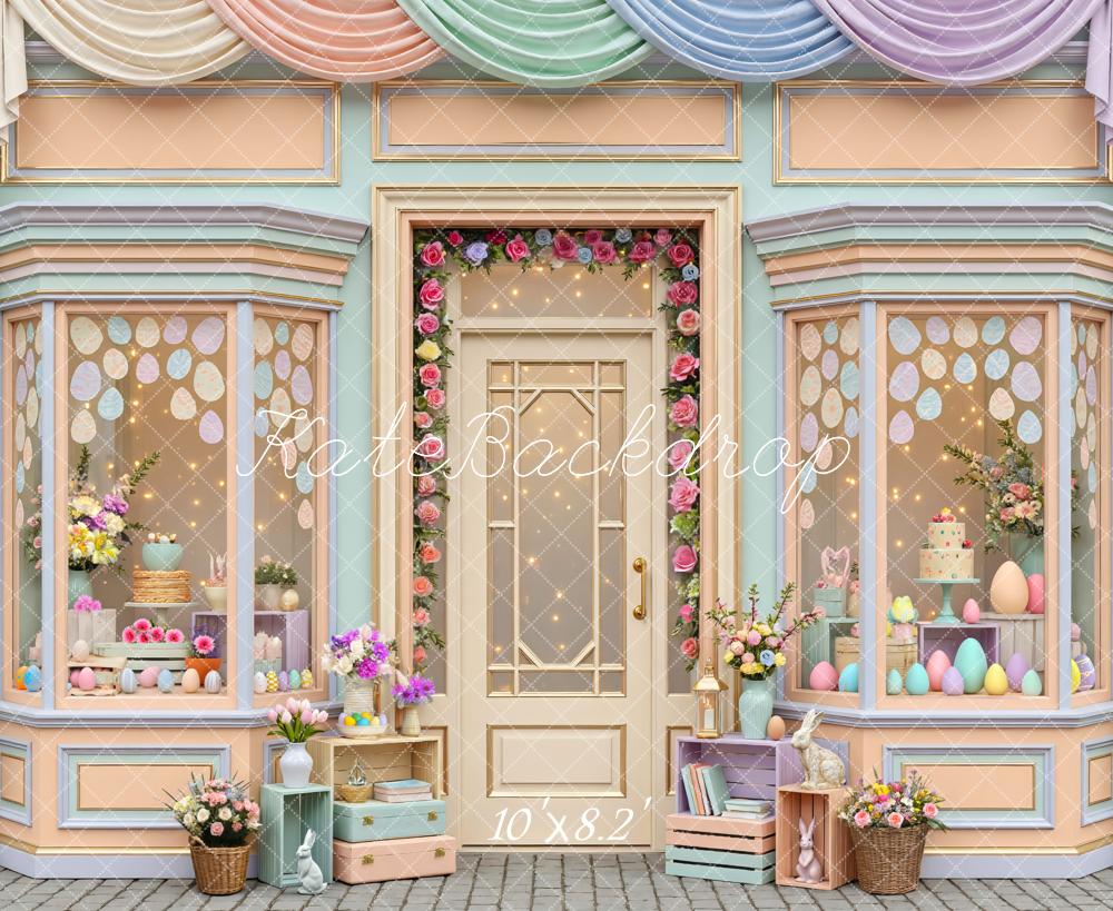 Kate Easter Bunny Shop Window Pastel Eggs Backdrop Designed by Mini MakeBelieve - Image 6
