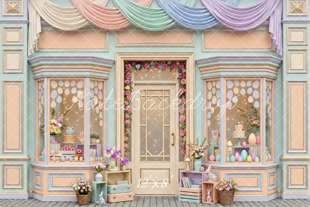 Kate Easter Bunny Shop Window Pastel Eggs Backdrop Designed by Mini MakeBelieve - Image 8