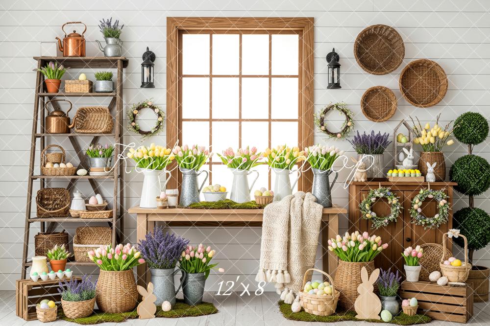 Kate Easter Bunny Spring Baskets Fleece Backdrop Designed by Patty Robert - Image 4