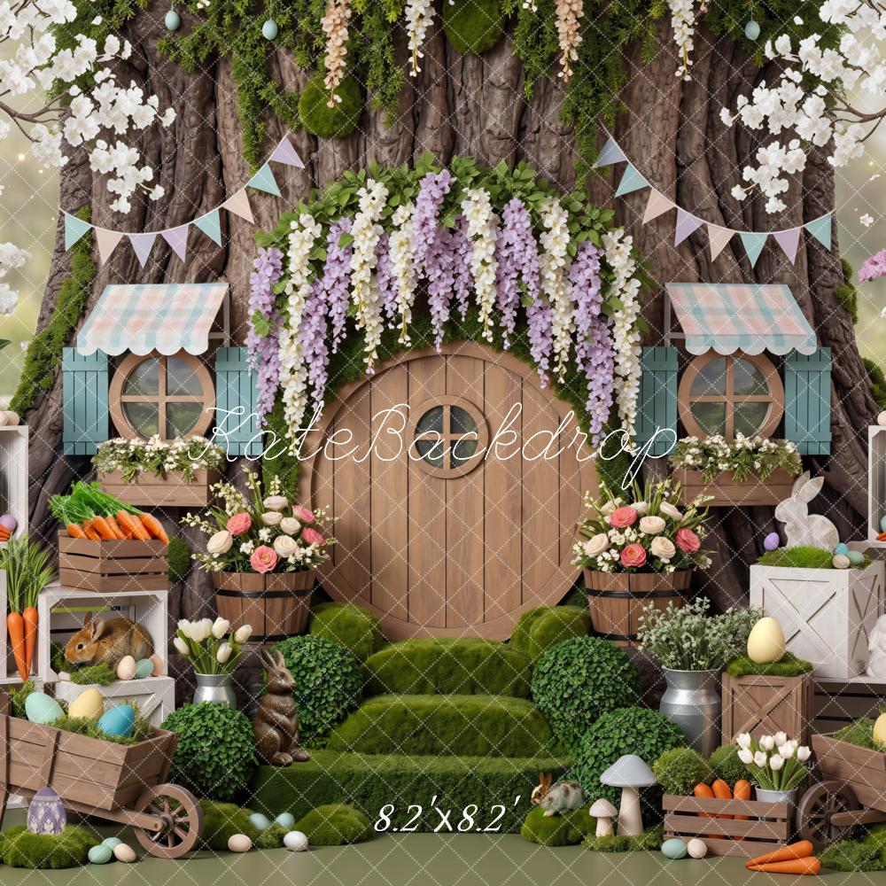Kate Easter Bunny Treehouse Carrots Backdrop Designed by Mini MakeBelieve - Image 5