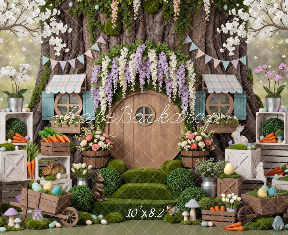 Kate Easter Bunny Treehouse Carrots Backdrop Designed by Mini MakeBelieve - Image 6