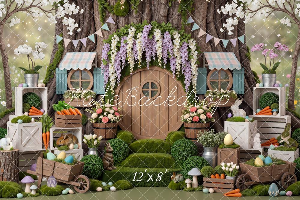 Kate Easter Bunny Treehouse Carrots Backdrop Designed by Mini MakeBelieve - Image 8