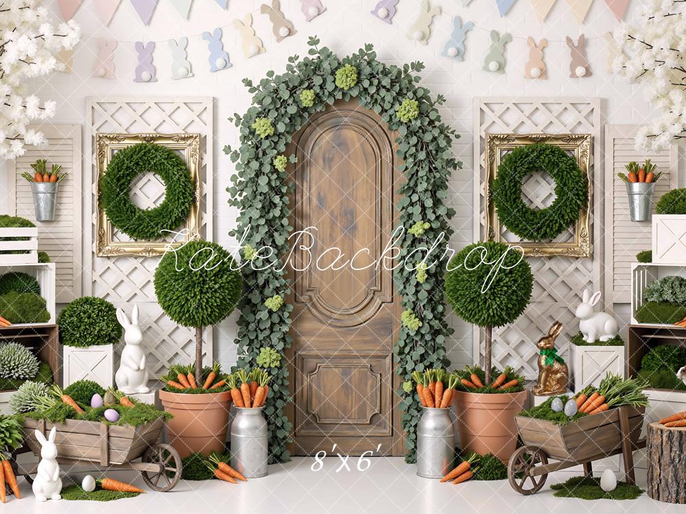 Kate Easter Bunny Wreath Carrots Cart Backdrop Designed by Mini MakeBelieve - Image 3