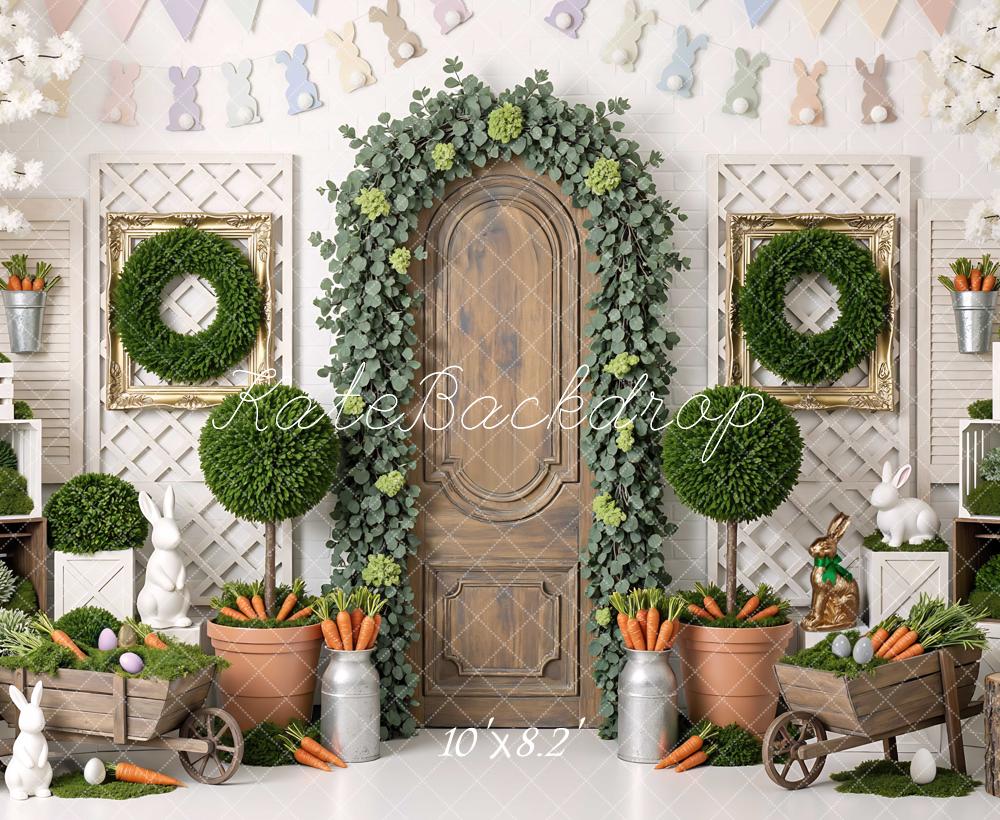 Kate Easter Bunny Wreath Carrots Cart Backdrop Designed by Mini MakeBelieve - Image 6