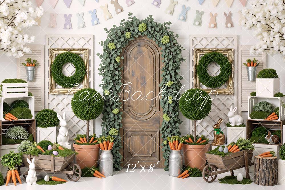 Kate Easter Bunny Wreath Carrots Cart Backdrop Designed by Mini MakeBelieve - Image 8