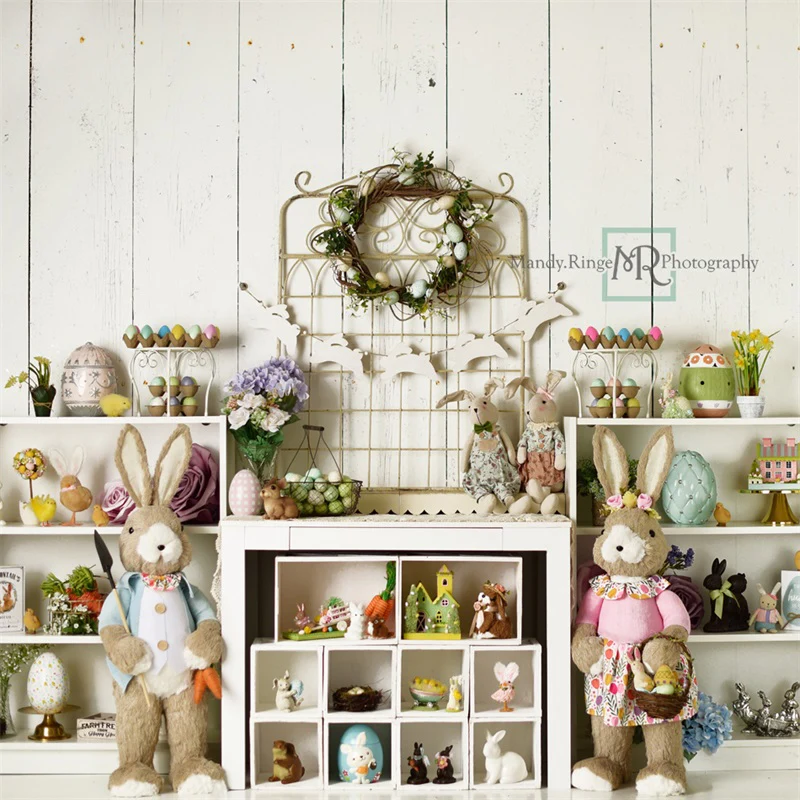 Kate Easter Decorations on Shelves Backdrop Designed by Mandy Ringe Photography - Image 7