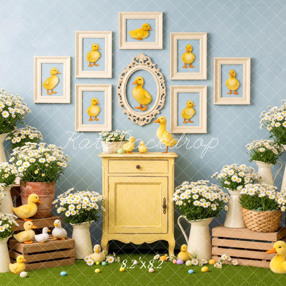Kate Easter Duckling Framed Art Daisies Backdrop Designed by Patty Robert - Image 5