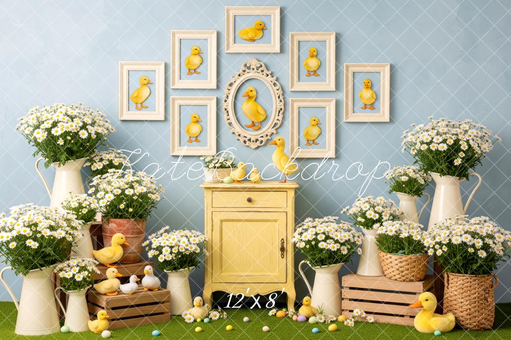 Kate Easter Duckling Framed Art Daisies Backdrop Designed by Patty Robert - Image 8