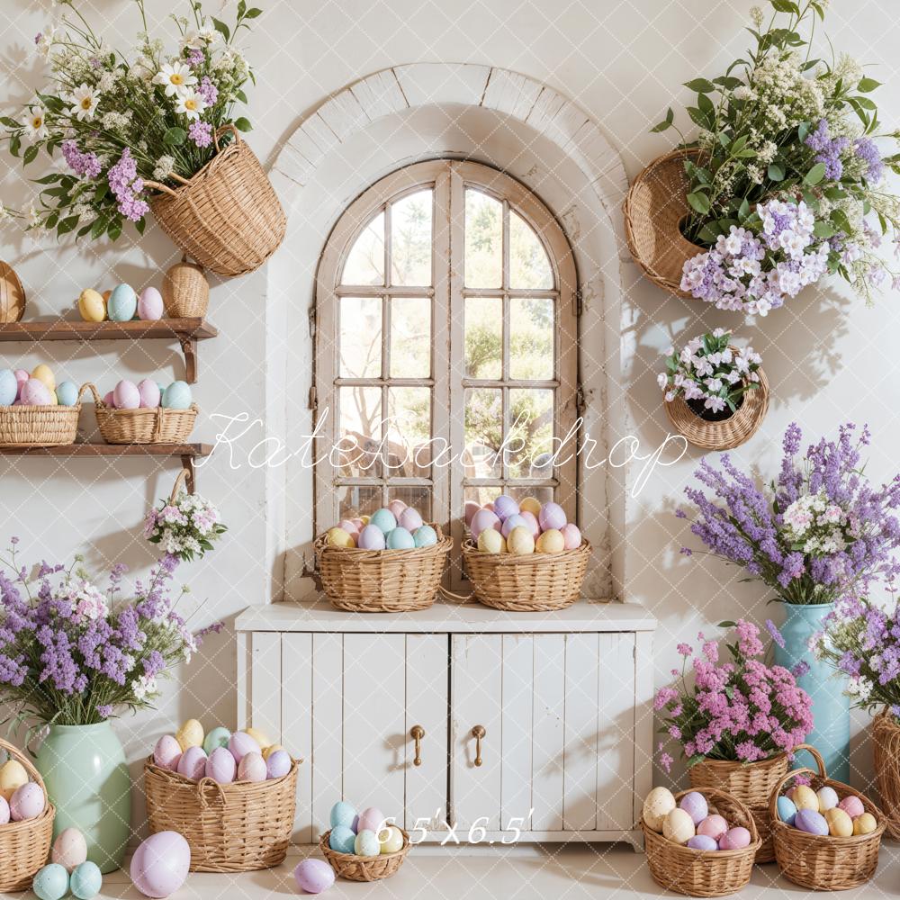 Kate Easter Egg Floral Baskets Window Backdrop Designed by Emetselch - Image 2