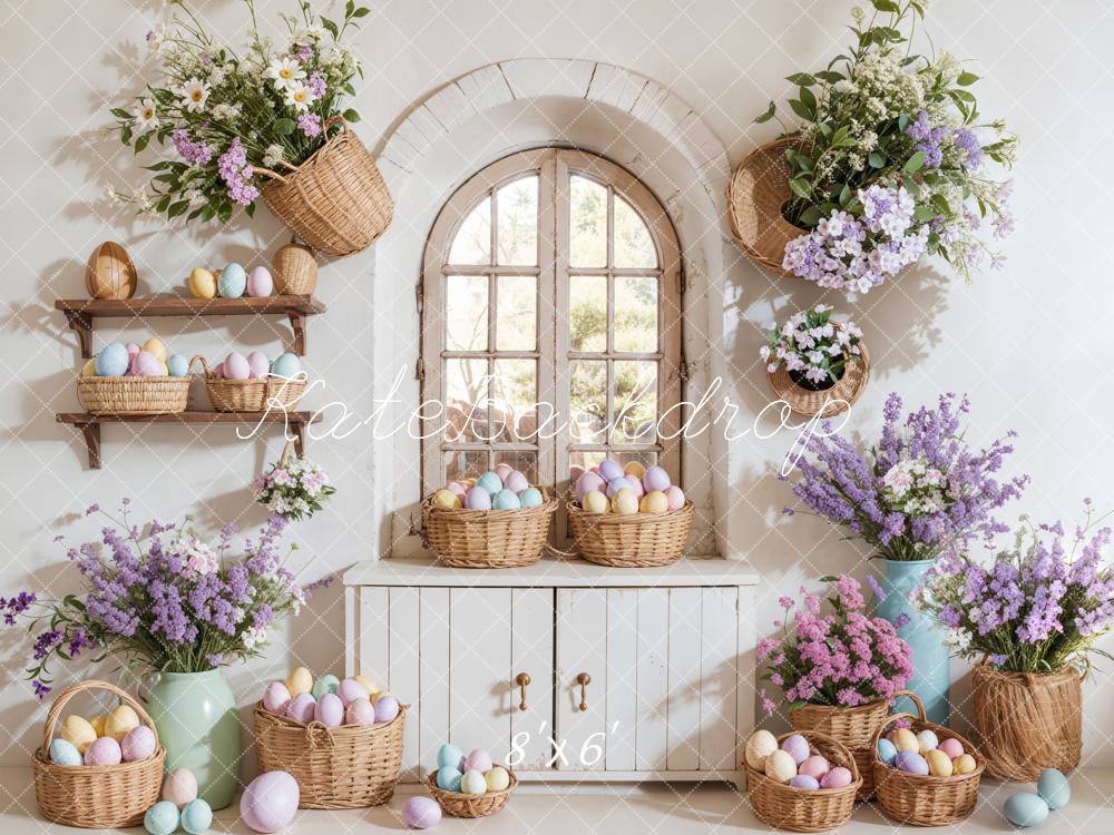 Kate Easter Egg Floral Baskets Window Backdrop Designed by Emetselch - Image 3