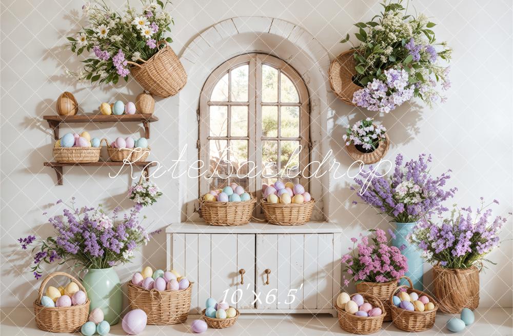Kate Easter Egg Floral Baskets Window Backdrop Designed by Emetselch - Image 4
